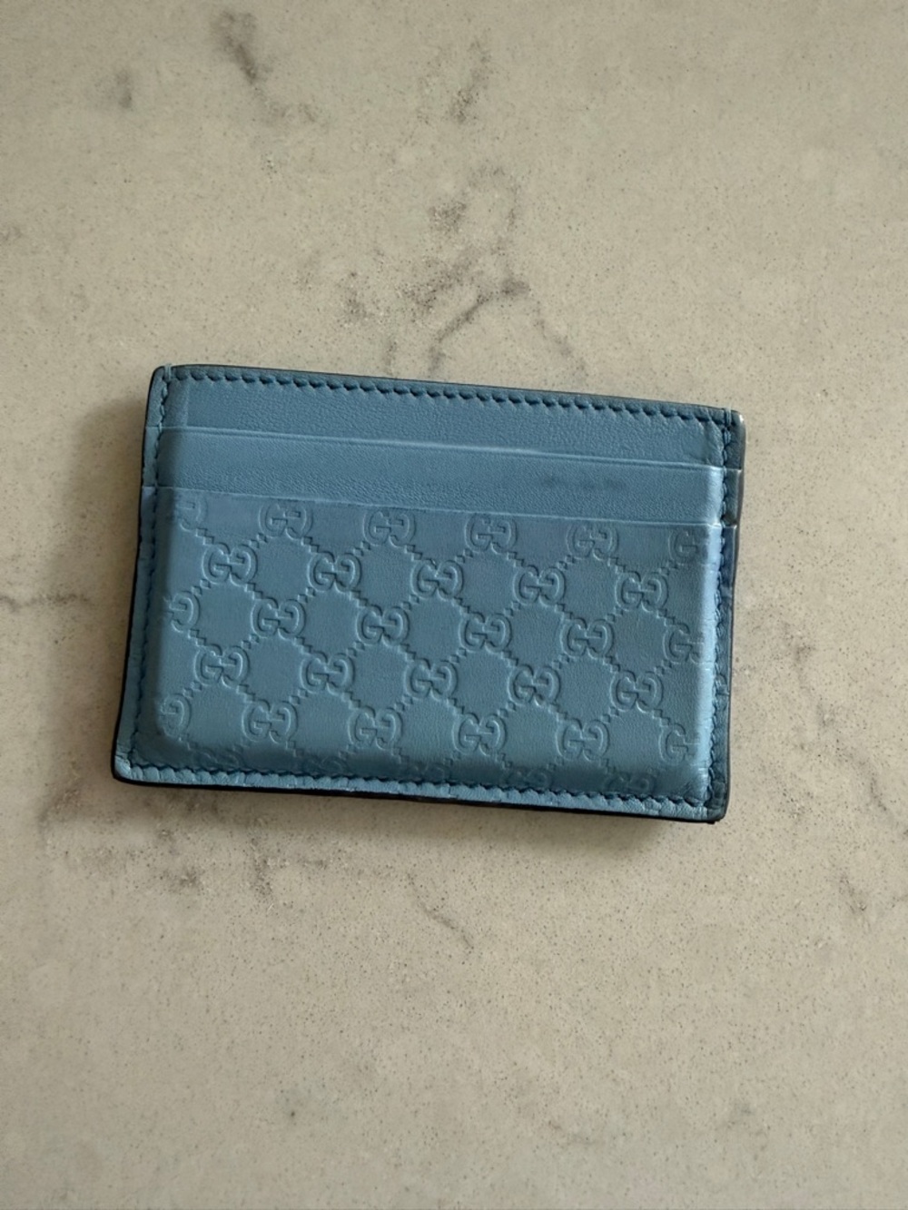 Gucci Blue Microguccissima Cardholder - Picture 3 of 5
